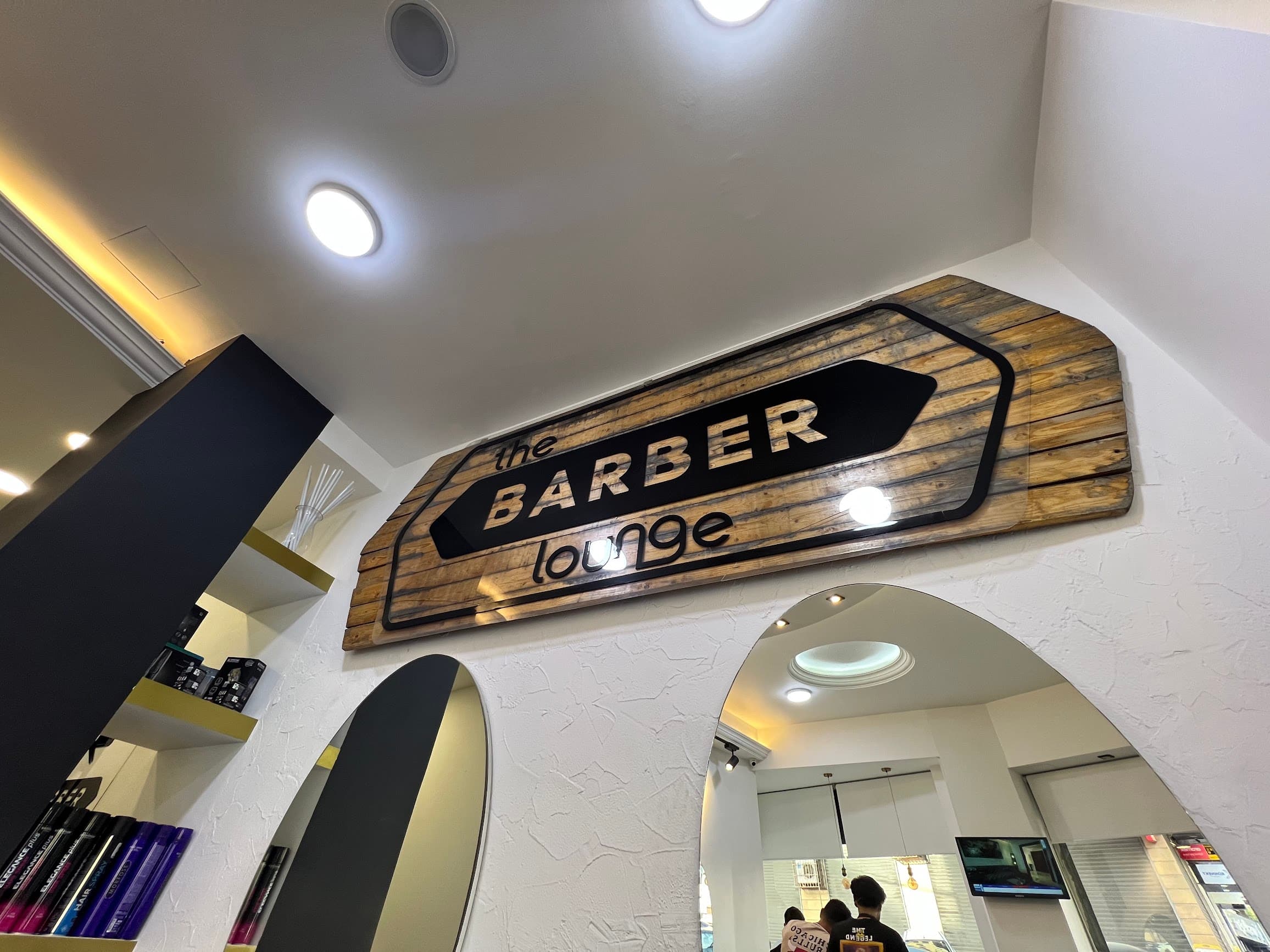 The Barber Lounge sign in Hadath
